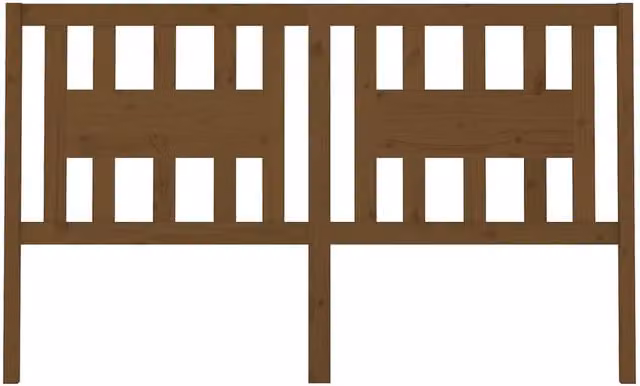 Berkfield Home Solid Wood Pine Headboard in Honey Brown, W: 126 cm, D: 4 cm, H: 100 cm