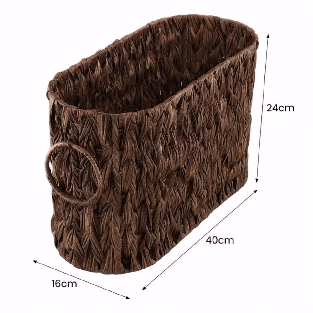 Kelvenix Brown Freestanding Bathroom Toilet Paper Organizer Basket W/D/H: 16.0 x 24.0 x 40.0 cm – 2