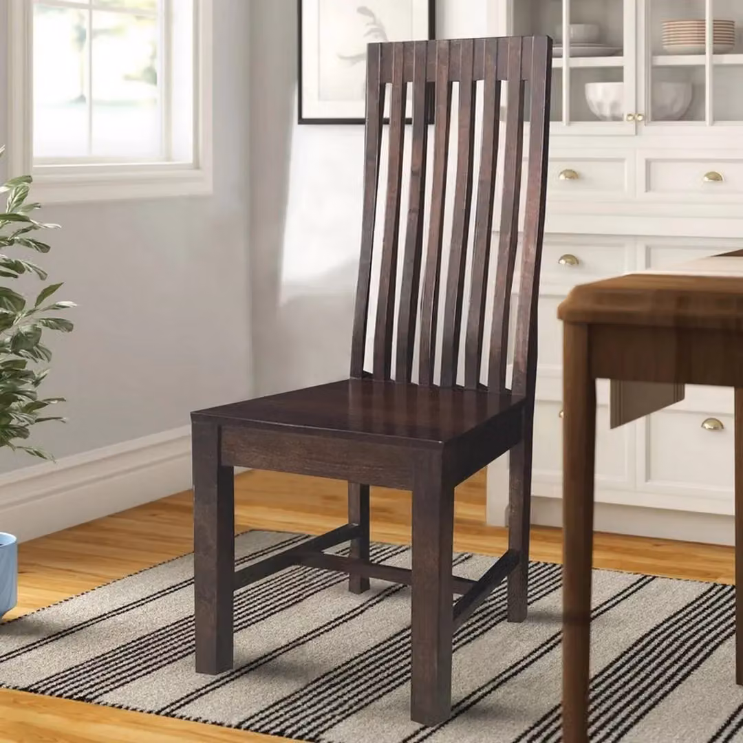 Jaipur Furniture Ltd Geneva Long Back Solid Seat Chair Set of 2 in Brown Mango Wood – 2