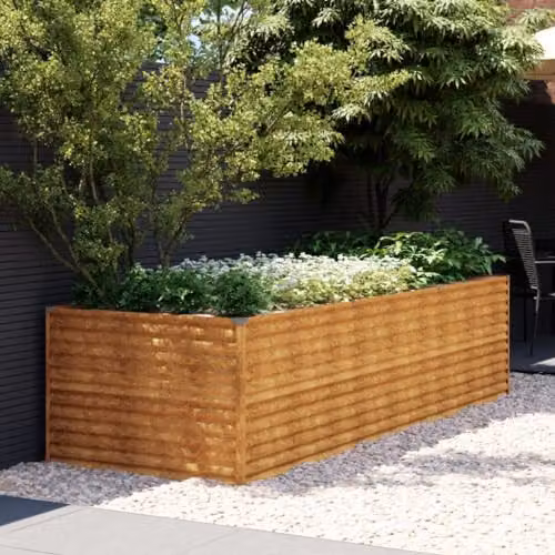 vidaXL Wooden Raised Garden Bed, Brown, W: 290 cm, D: 100 cm, H: 69 cm – 2