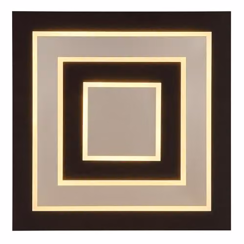 Netlighting Globo Lighting Modern Square LED Ceiling Light, Warm White, 40 W, 840 lm, W/D/H: 48 x 48 x 5.2 cm – 4