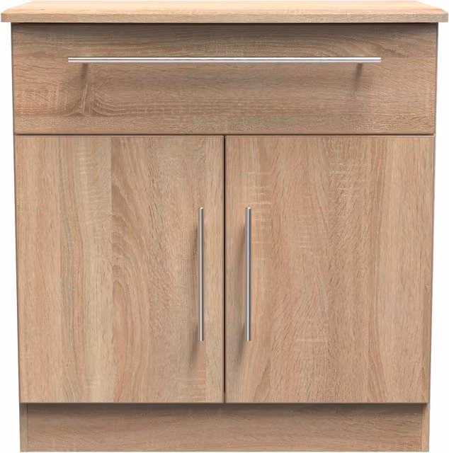 Ready Assembled 2 U Carlton Light Oak Sideboard with 1 Drawer and 2 Doors