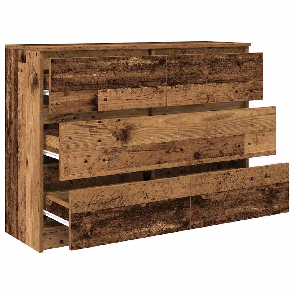 Berkfield Home Old Wood Sideboard in Brown, W/D/H: 100 x 35 x 76 cm – 3