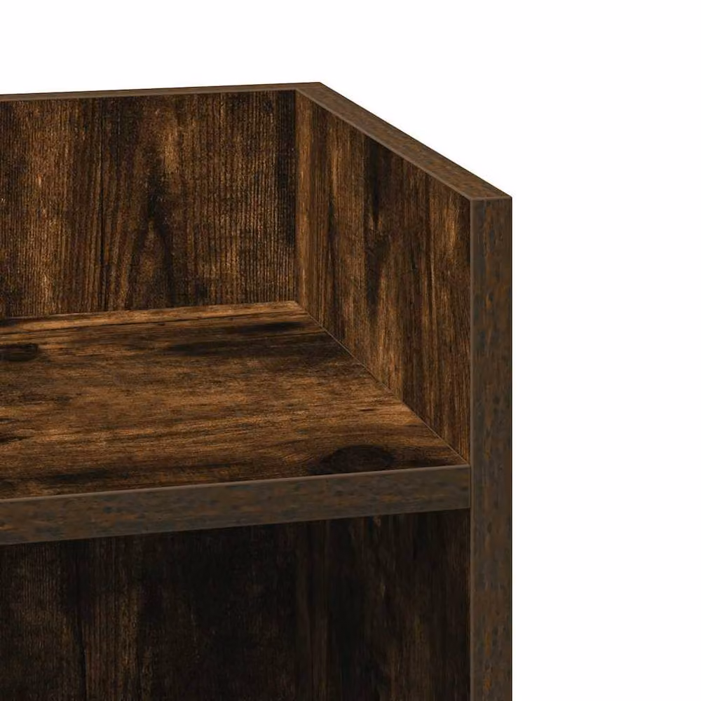 Berkfield Home Set of 2 Smoked Oak Side Tables with Shelf, Brown, W: 25.5 cm, D: 27 cm, H: 60 cm – 5