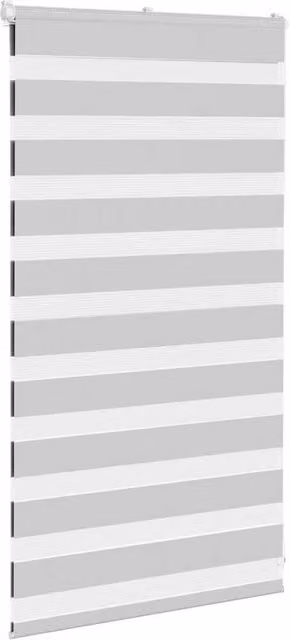 Berkfield Home Elegant Zebra Blind in Light Grey, W: 90 cm, H: 100 cm