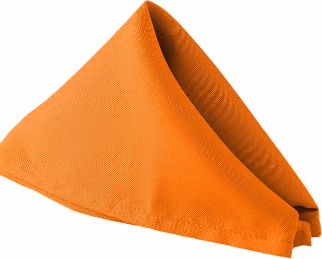 Trimming Shop Plain Orange Cotton Polyester Dining Table Napkins