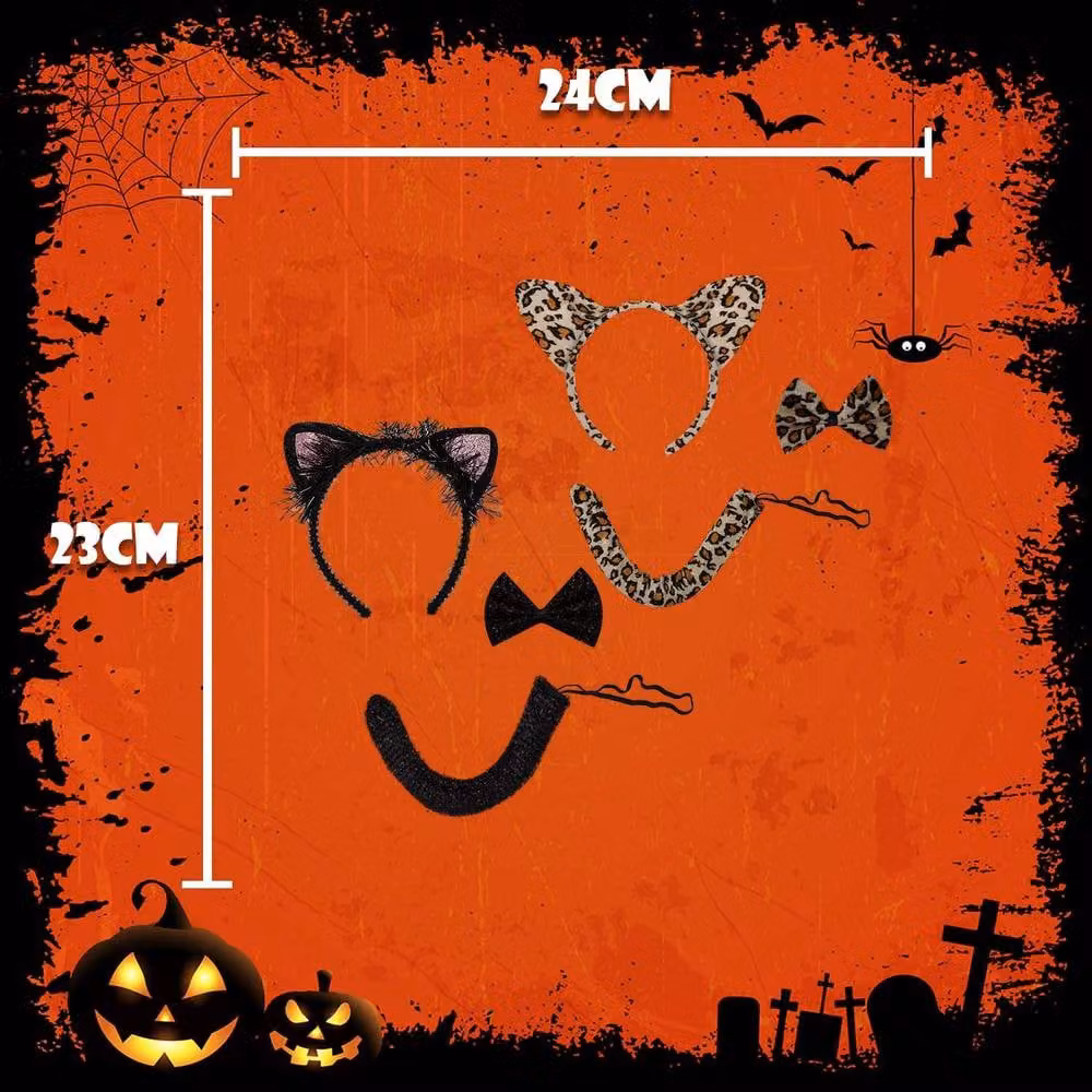 VFM e-Store Halloween Cat Dress Up Set, 2 Pack in Black and Multicolour – 2