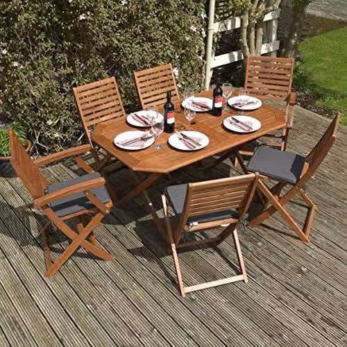 Rowlinsons Plumley Set with Grey Cushions in Brown, H 73 x W 140 x D 85 cm – 1