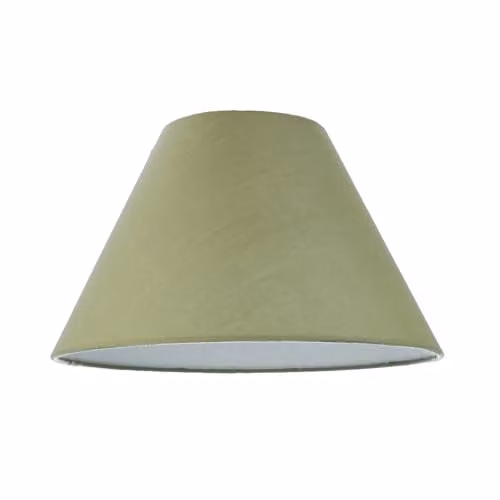 Happy Homewares Classic Cone Fabric Lampshade in Green and White, W/D/H: 25 x 17 x 11 cm – 1