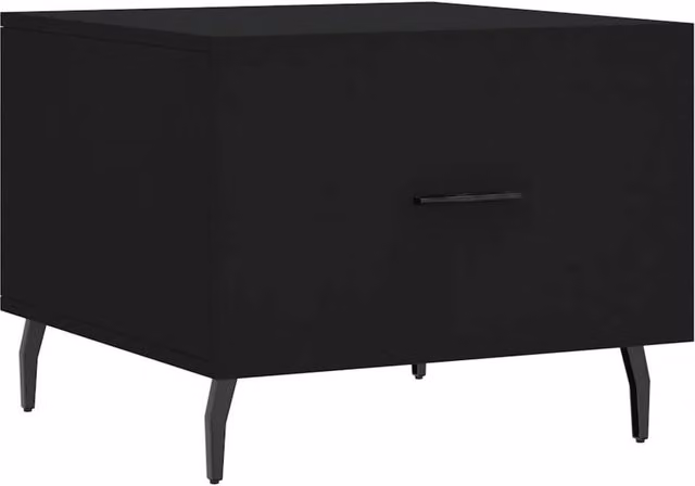 Berkfield Home Modern Square Coffee Table in Black, W/D/H: 50 x 50 x 40 cm
