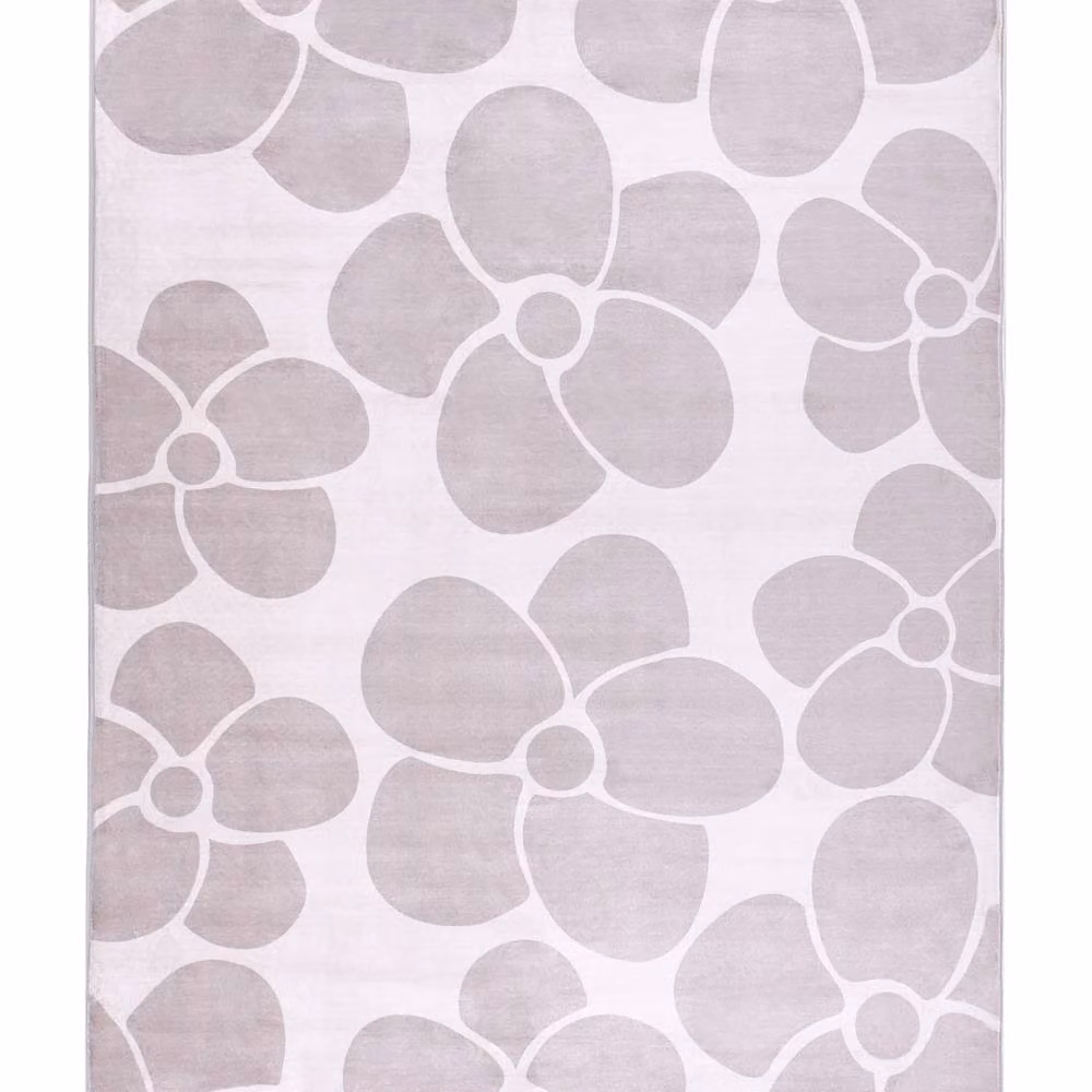 Wyld and Coco Beige Floral Woven Area Rug, W: 140 cm, D: 200 cm – 2