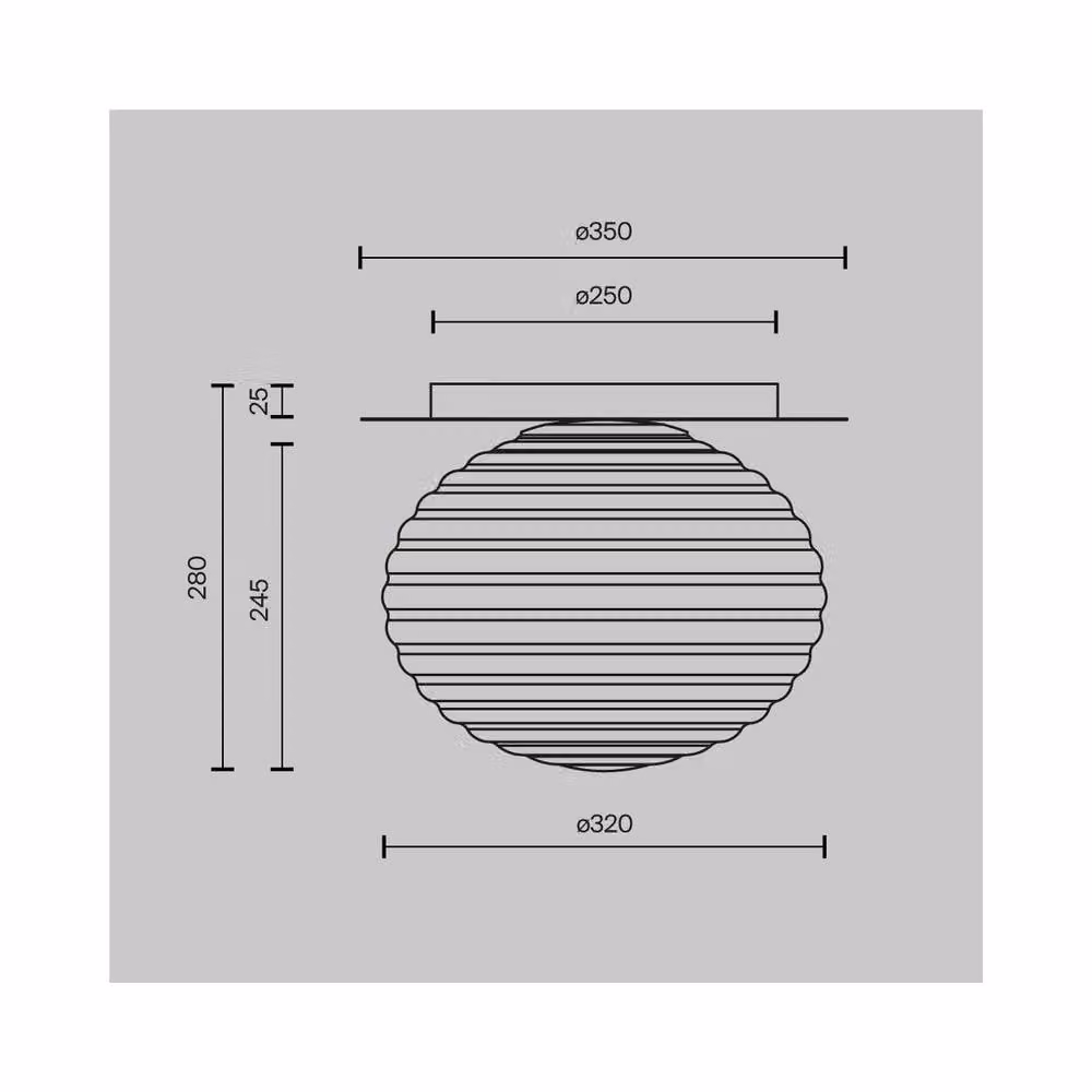 Netlighting Reels Modern Globe Ceiling Light in Black with Smoky Glass Shade and E27 Socket – 2
