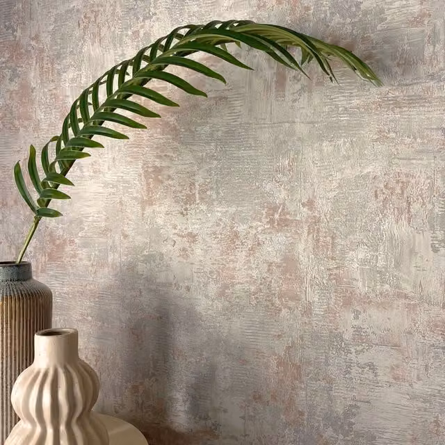 Belgravia Decor Abstract Plain Industrial Plaster in Beige and Brown