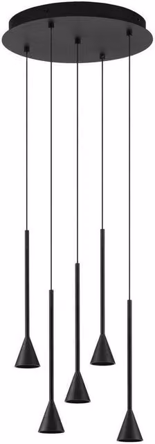 Nova Luce Net Cluster Pendant Light in Black, Dimmable LED, 27W, 3000K Warm White – 1