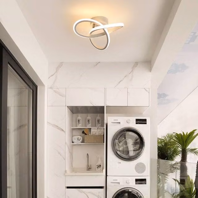 Pheashine Modern LED Ceiling Light, 30W, 3000K Warm White, White