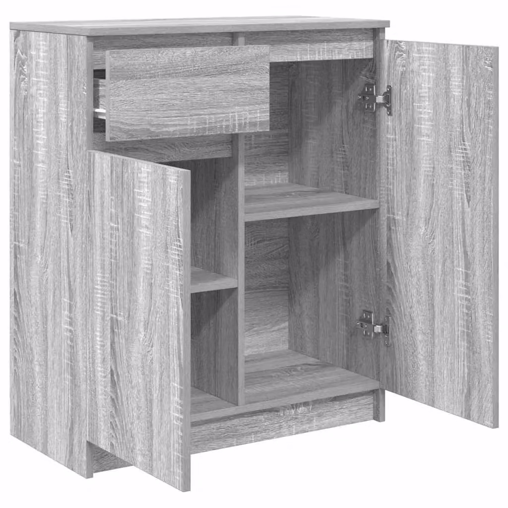 Berkfield Home Grey Sonoma Sideboard with Drawer, W/D/H: 71 x 35 x 84 cm – 2