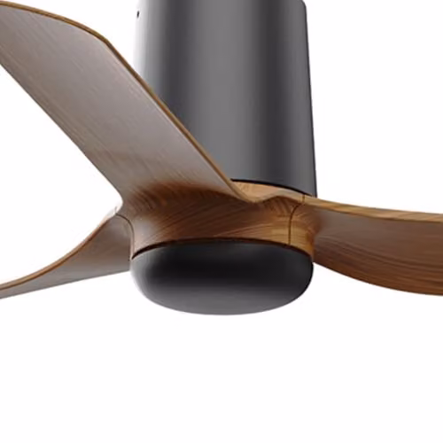 FARO Barcelona Smart Ceiling Fan in Black and Brown with App Control – 3