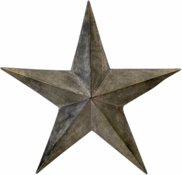 Four Candle Extra Large Natural Grey Metal Star Decoration, Height: 74 cm