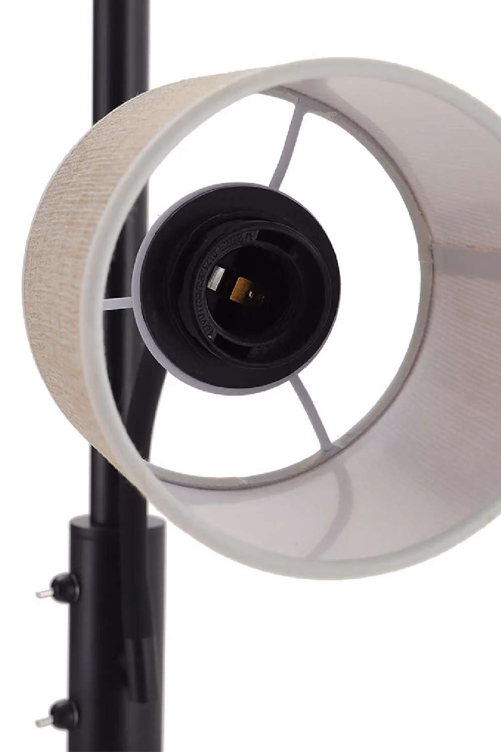 Living and Home 2-Light Floor Standing Lamp with Adjustable Head in Black and Multicolour – 4