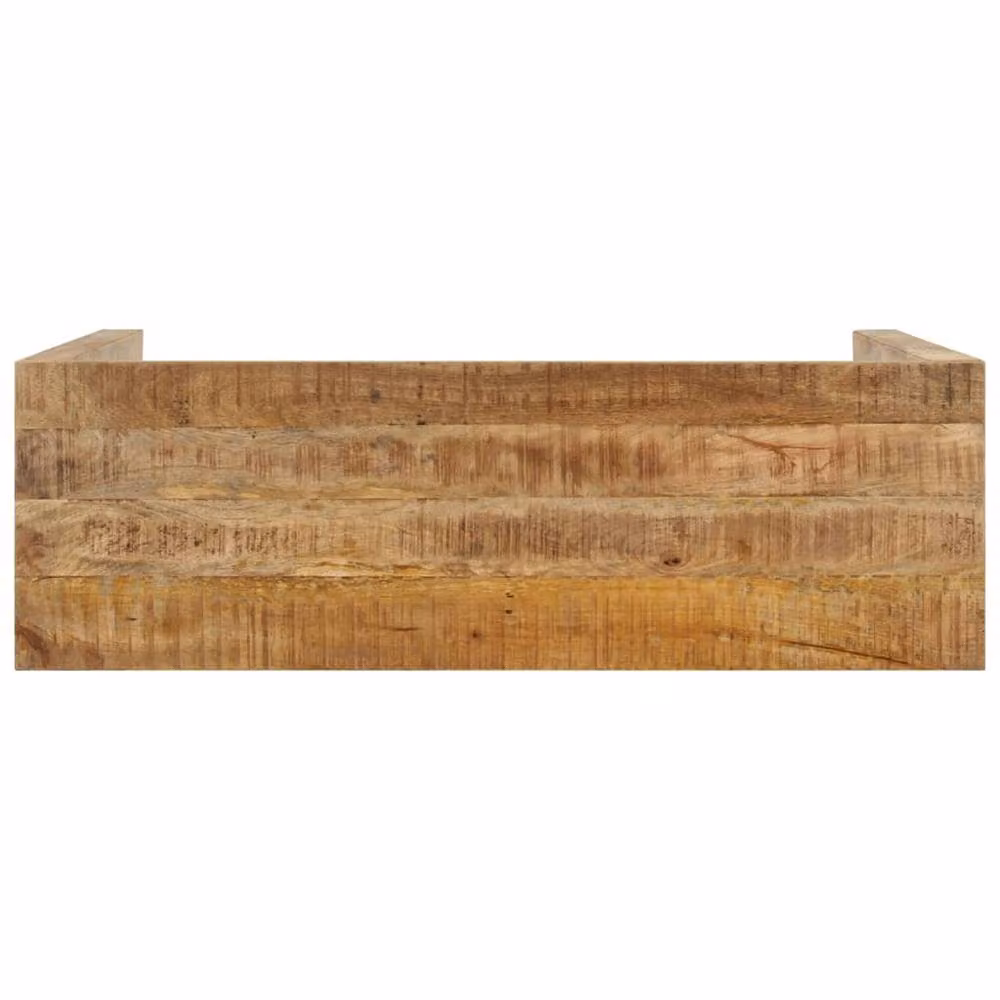 Berkfield Home Rustic Rough Mango Wood Console Table in Brown, W/D/H: 110 x 35 x 76 cm – 2