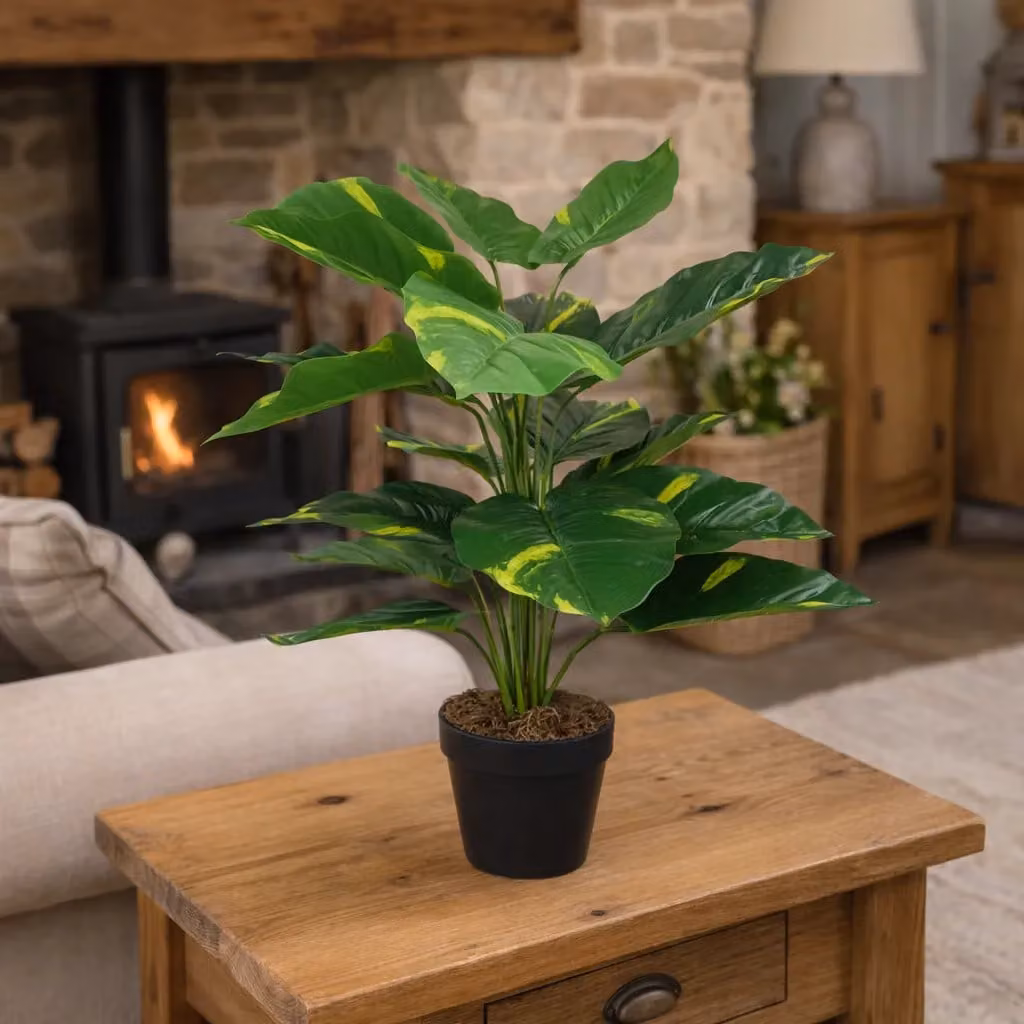 Leaf Design UK Artificial Devil's Ivy Potted Plant in Green, Height: 60 cm – 5