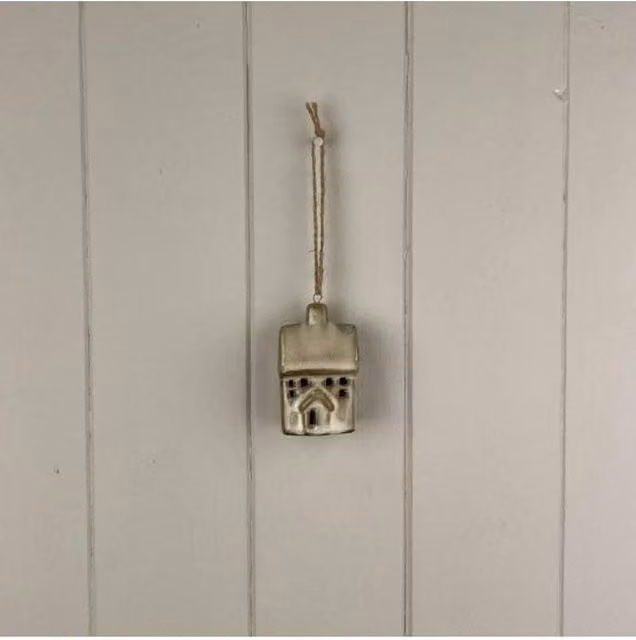 KDMD Beige Mottle Ceramic Hanging House Decoration