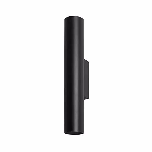 Netlighting Meds Up & Down Modern Cylinder Wall Lamp in Black