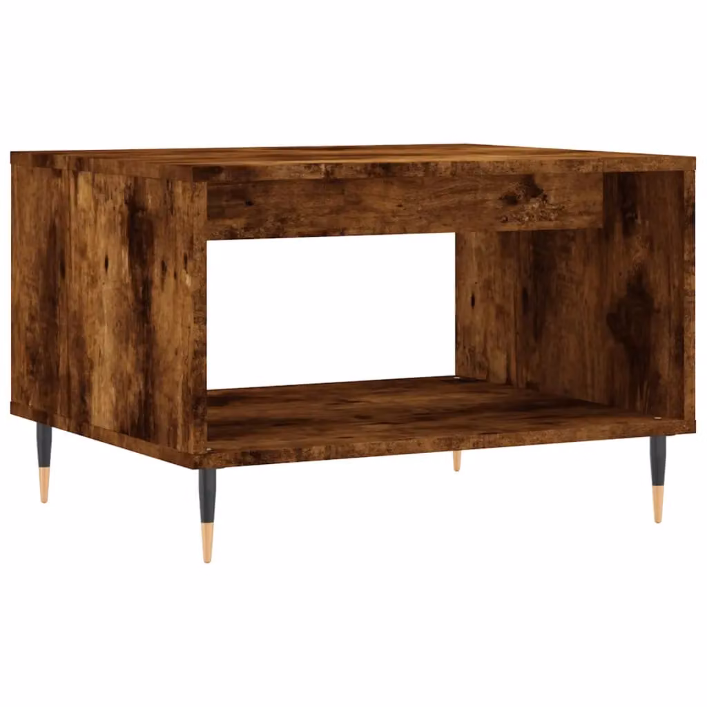 Berkfield Home Smoked Oak Coffee Table in Brown, W/D/H: 60 x 50 x 40 cm – 2