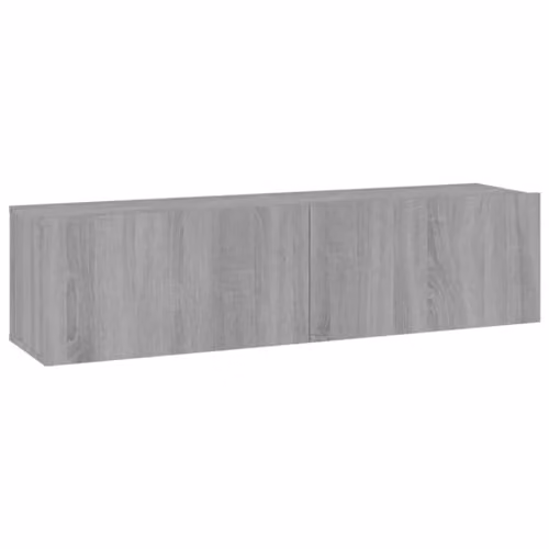 vidaXL Modern Wall-Mounted TV Cabinet in Grey, W/D/H: 120 x 30 x 30 cm – 1