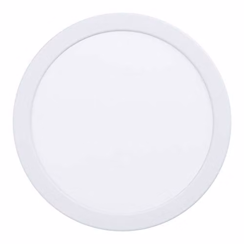 Loops White Round Recessed LED Wall and Ceiling Flush Downlight, 16.5W, 3000K Warm White
