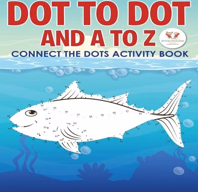Activity Book Zone Dot to Dot and A to Z Connect the Dots Activity Book for Kids, Multicolour, Paperback