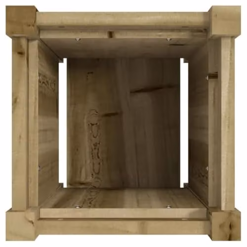 vidaXL Set of 2 Impregnated Pine Wood Garden Planter Tubs, Brown – 5