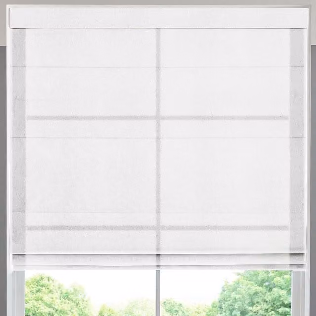 Terrys Eloise Sheer Voile Made to Measure Roman Blind in White