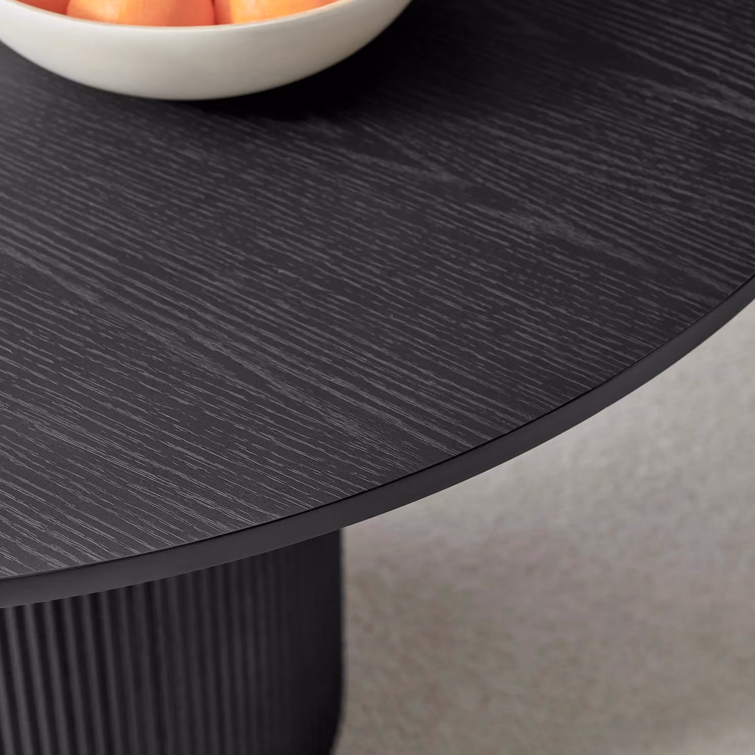 FurnitureboxUK Penrose Black Round Dining Table and 4 Halleyy Taupe Chairs Set – 2