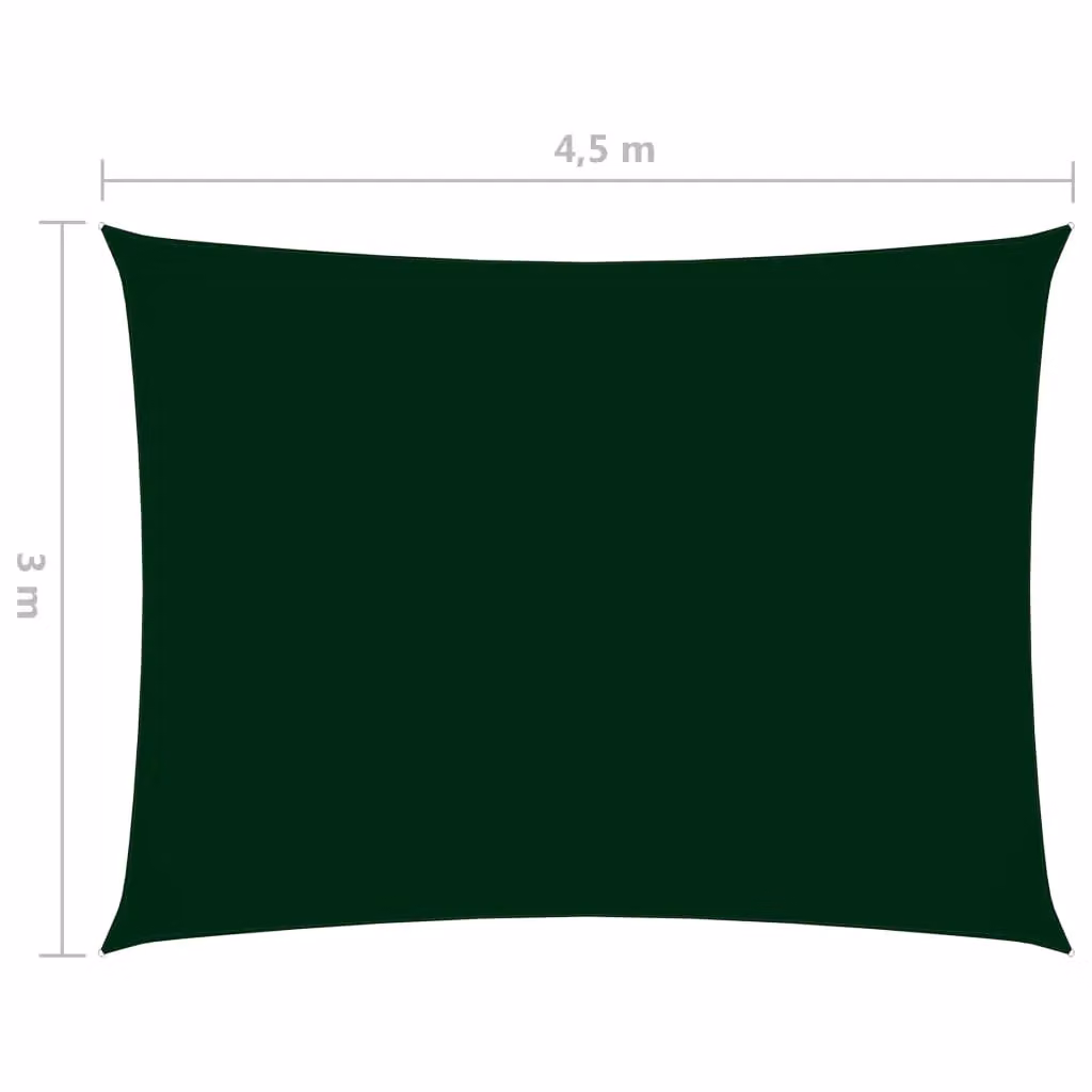Berkfield Home Rectangular Sunshade Sail in Dark Green Oxford Polyester Fabric, W: 300 cm, L: 450 cm – 4