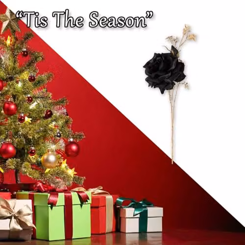 VFM e-Store Christmas Rose Spray Pick Decoration in Black, H 80 cm x W 16 cm – 5