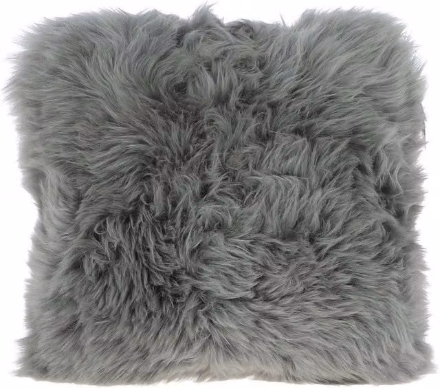 Fenland England Real Sheepskin Cushion in Grey