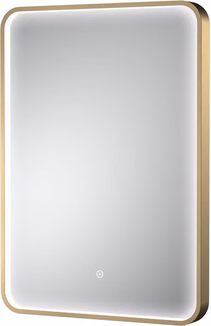 Balterley Inset Framed LED Touch Sensor Mirror with De-mister Pad in Brushed Brass