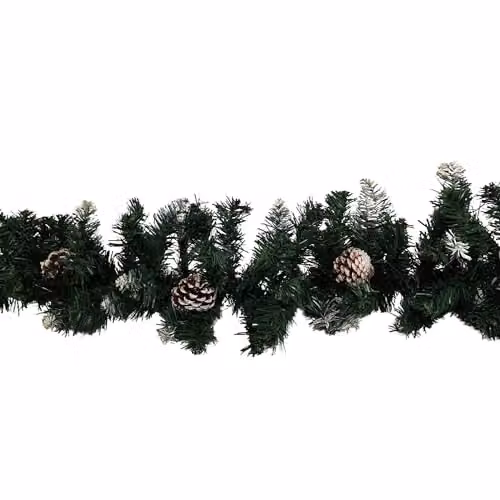 Transcontinental Group Snow King Fir Christmas Garland in White and Green, W/D/H: 270 x 25 x 25 cm – 2