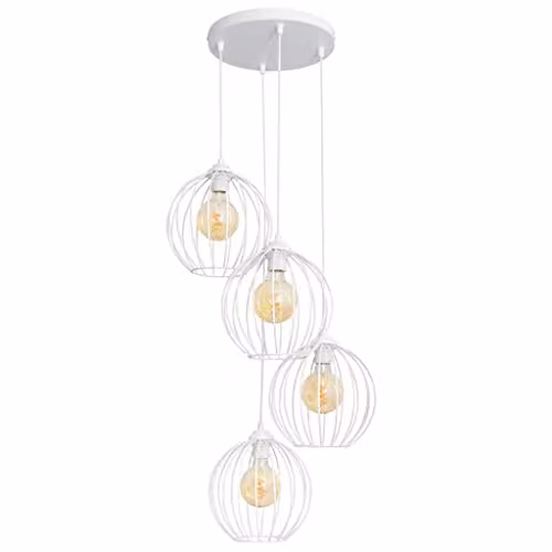 Netlighting Helam Mercure Cluster Pendant Ceiling Light in White, Diameter: 40 cm