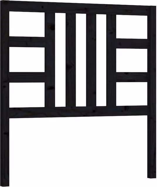 Berkfield Home Black Solid Pine Wood Bed Headboard, W/D/H: 81 x 4 x 100 cm – 1