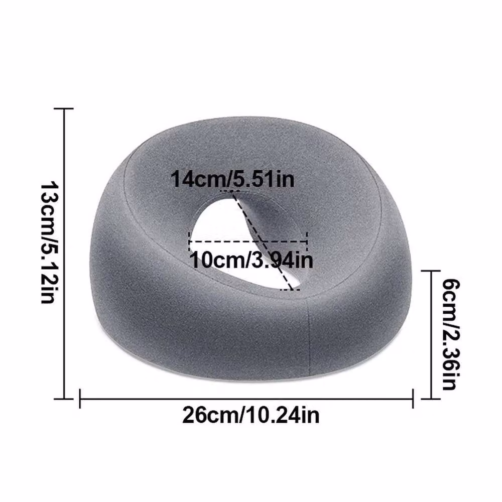 FLAVORA Grey Contoured Memory Foam Face Down Massage Pillow for Stomach Sleepers – 2