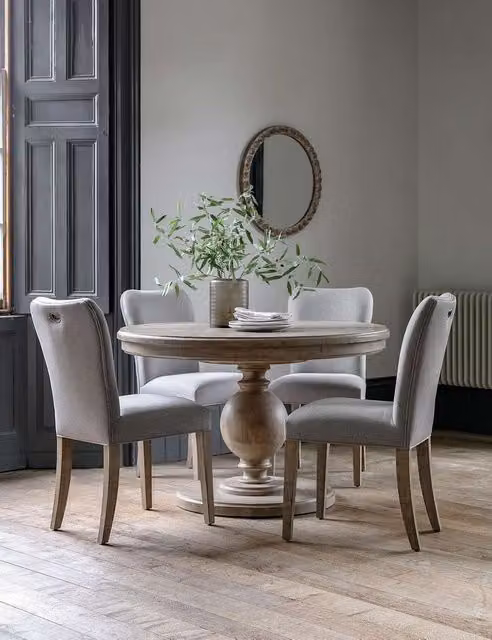 Gallery Direct Vancouver Round Extending Dining Table in Natural Wood