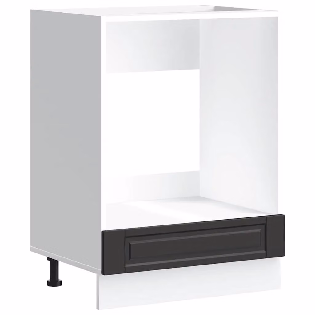 Berkfield Home Porto Black Freestanding Kitchen Oven Cabinet with Doors and Drawers