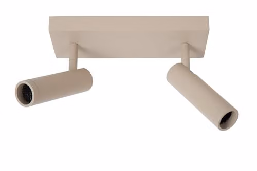 Lucide Netlighting Grado Adjustable Ceiling Spotlight in Taupe with 2xGU10 LED Support