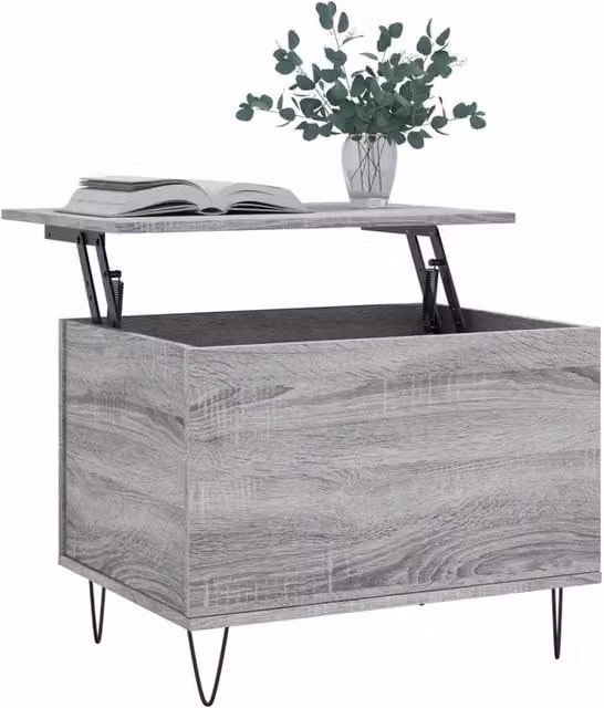 Berkfield Home Modern Coffee Table in Grey Sonoma, W/D/H: 60 x 44.5 x 45 cm – 1