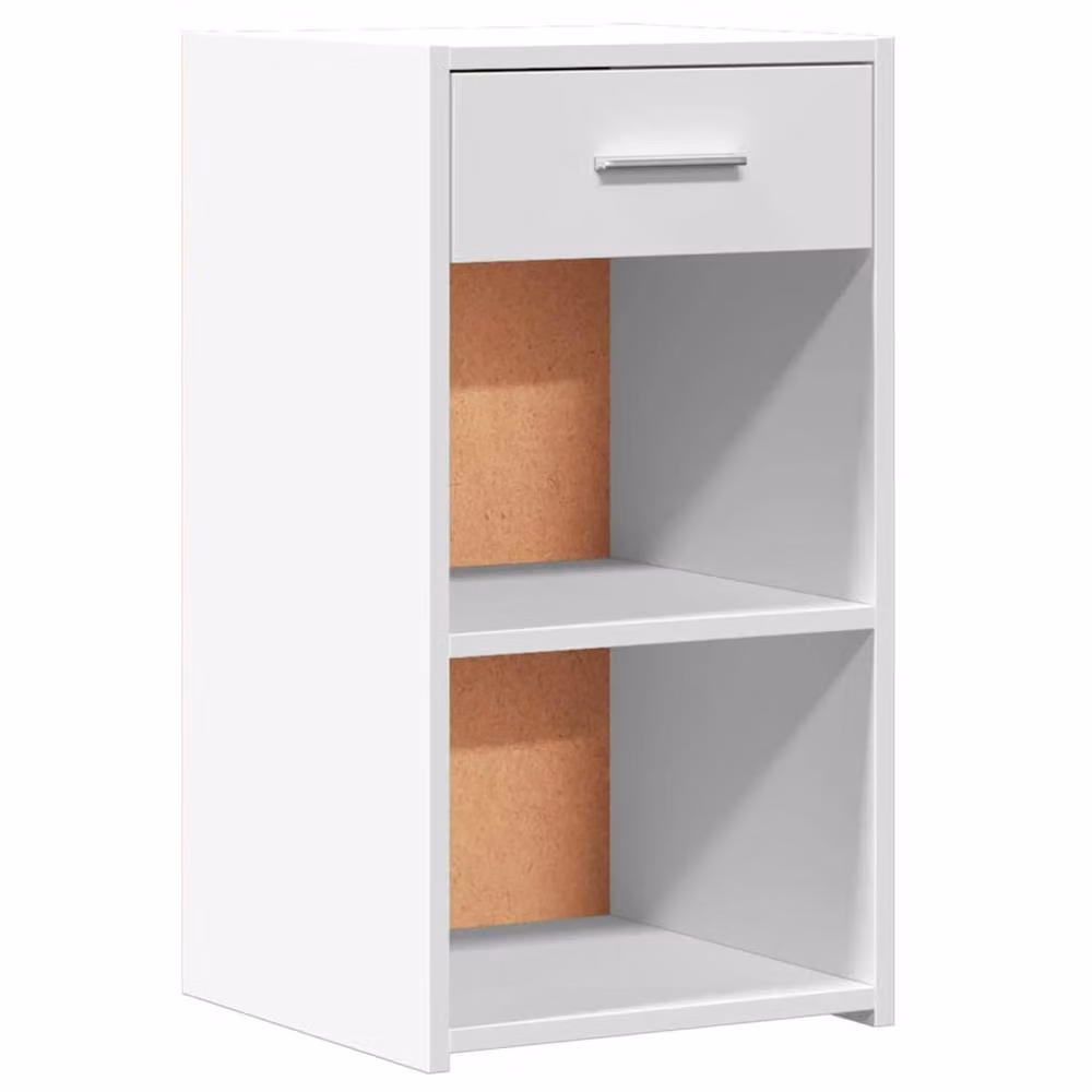 Berkfield Home Set of 2 White Bedside Cabinets in Engineered Wood, W/D/H: 35 x 34 x 65 cm – 3
