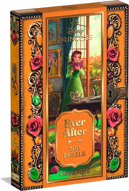 Clementoni Disney Belle 500 Piece Ever After Collectors Edition Jigsaw Puzzle, Orange and Multicolour