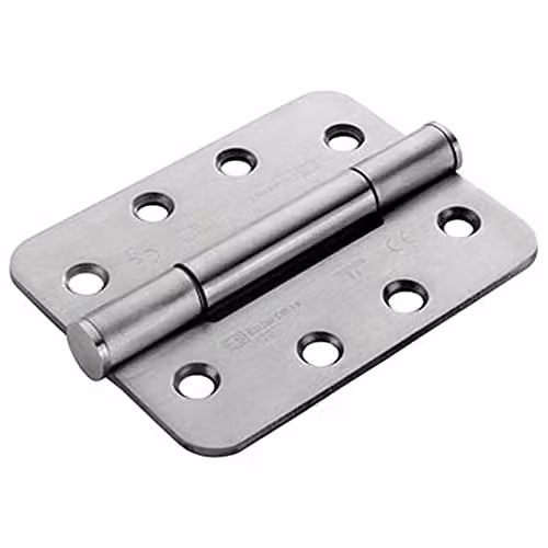 Loops Pair of Concealed Cup Hinges in Satin Steel, W/H/D: 100 x 75 x 3 mm