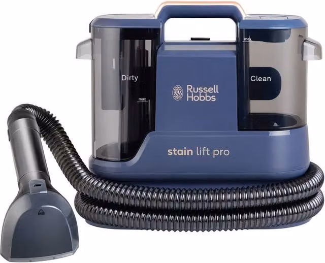 Russell Hobbs Stain Lift Pro Handheld Steam Spot Cleaner with Hot and Cold Settings, Blue